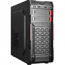 HPC B-09  ATX Case, (550W, 24 pin (with nylon cover), 1x 8pin(4+4), 1x PCI-E 6pin, 2x IDE, 3x SATA, 12cm red fan), 1xUSB3.0, 2xUSB2.0 / HD Audio, Black + Red decoration